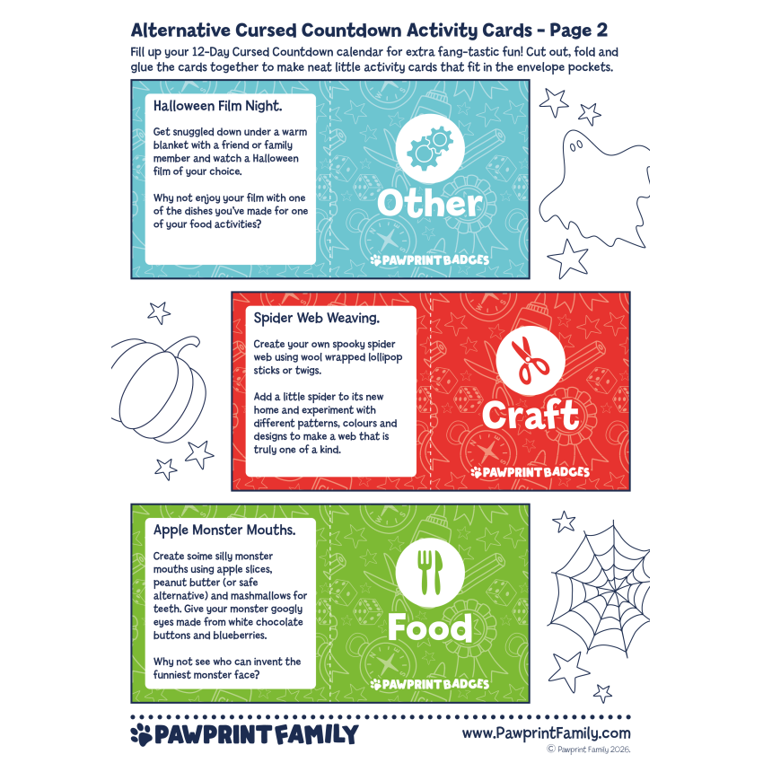 Alternative Cursed Countdown Activity Cards 2
