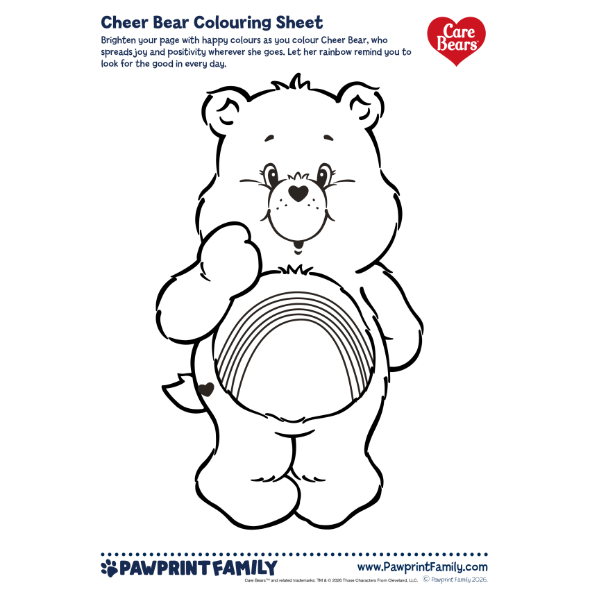 Care Bears Colouring Sheets 2