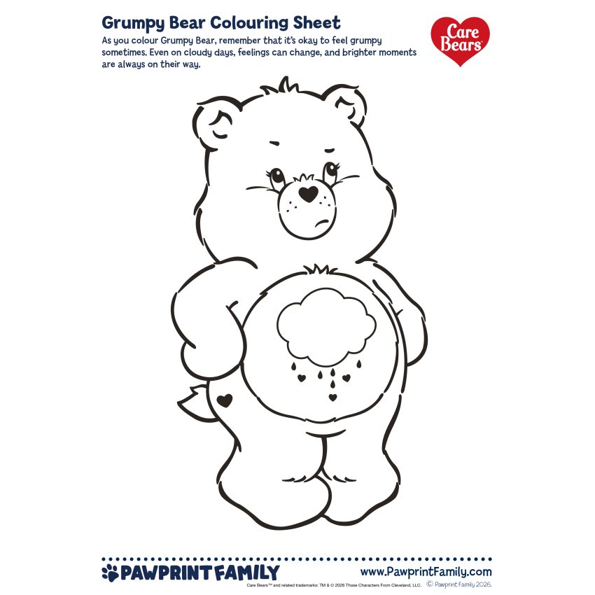 Care Bears Colouring Sheets 3