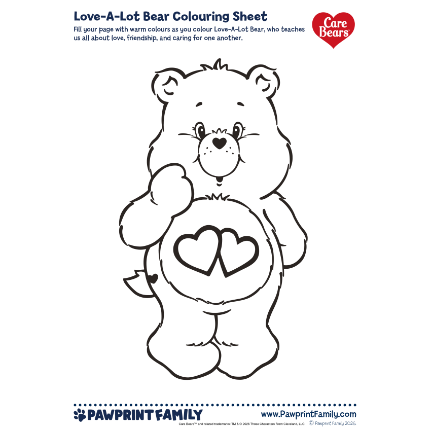 Care Bears Colouring Sheets 4