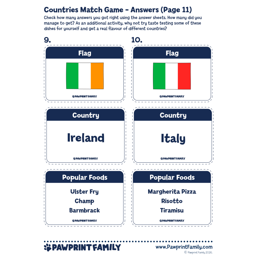 Countries Match Game 10