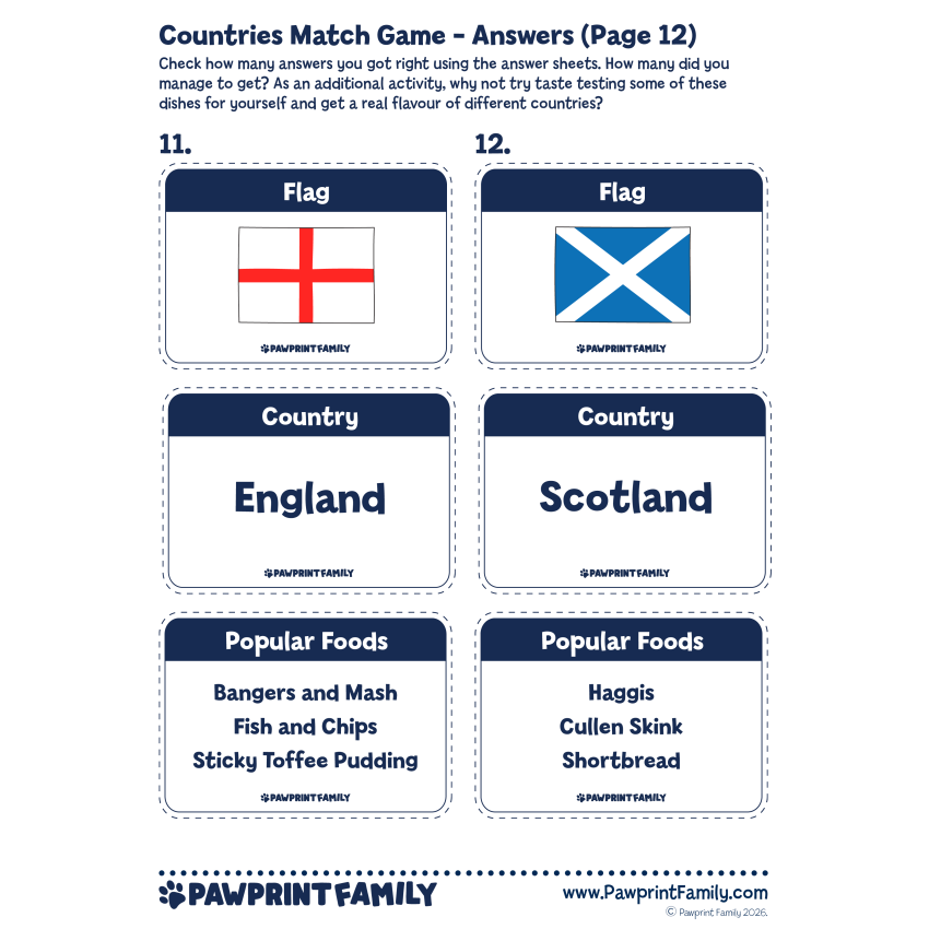 Countries Match Game 11
