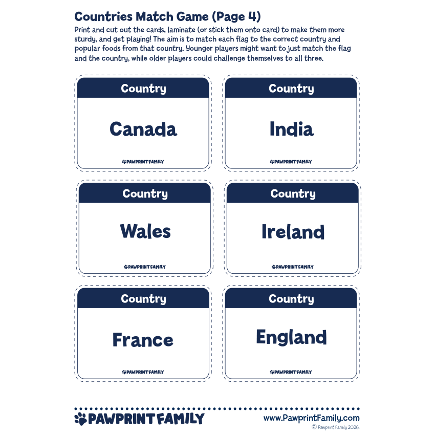 Countries Match Game 3