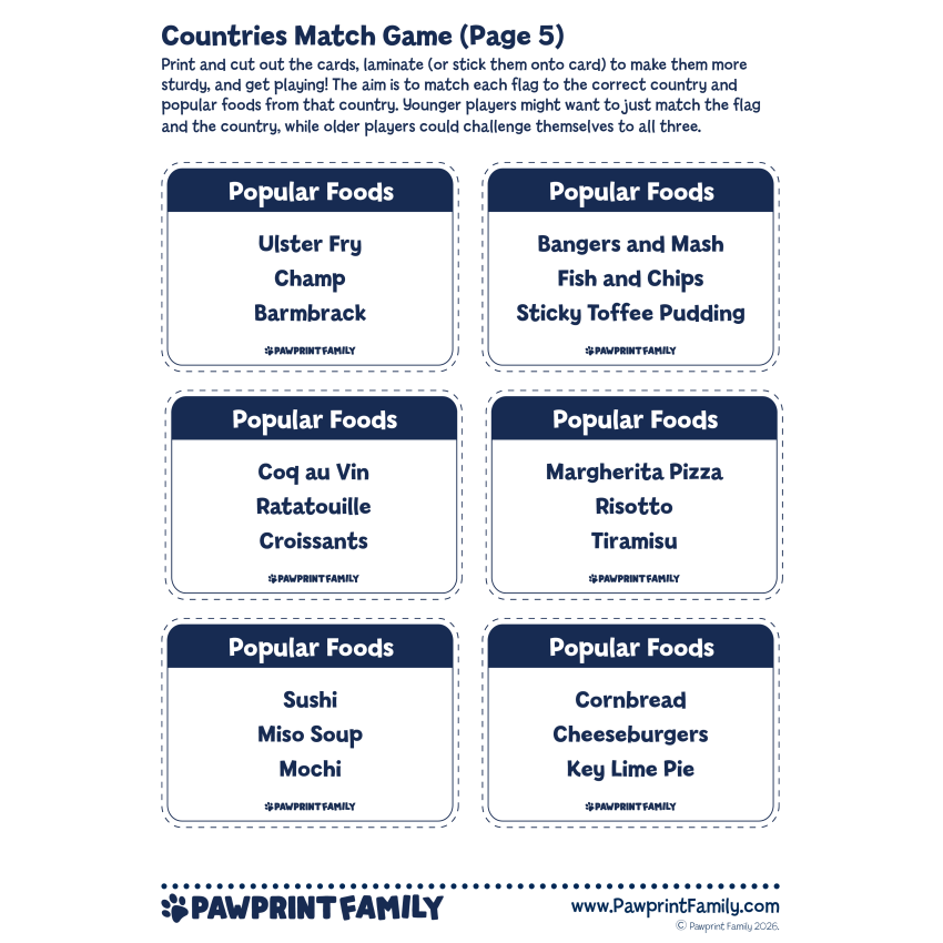 Countries Match Game 4