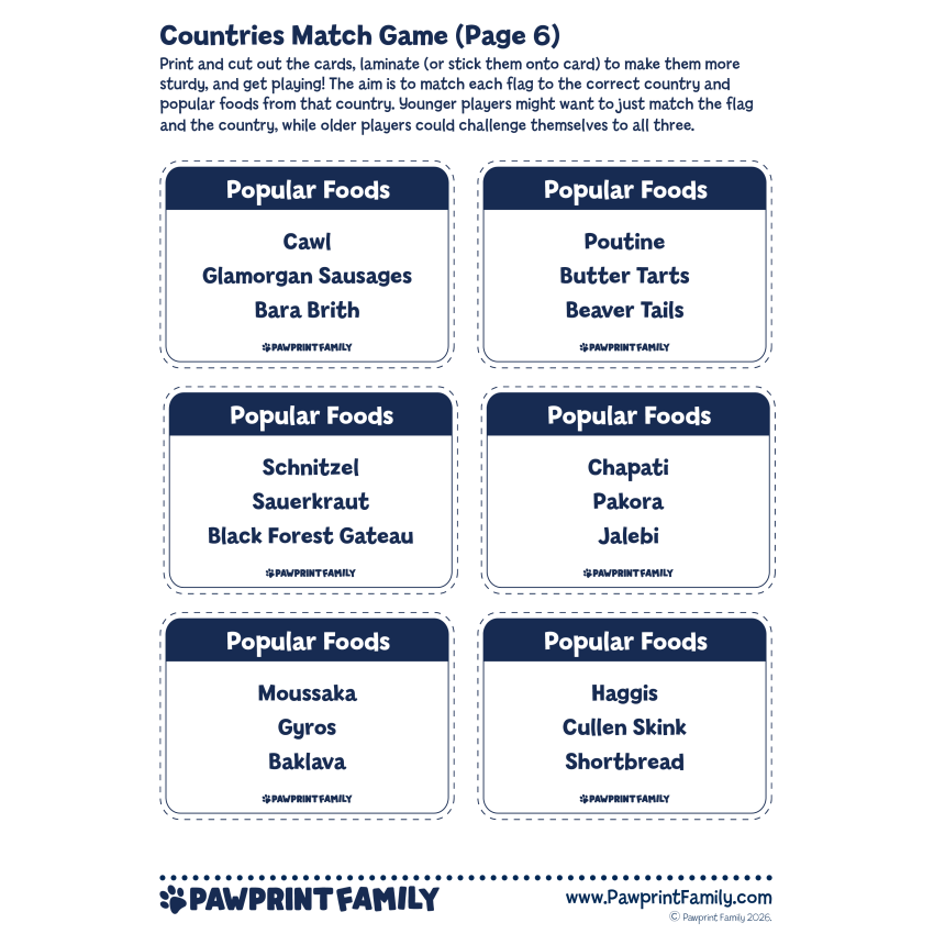 Countries Match Game 5