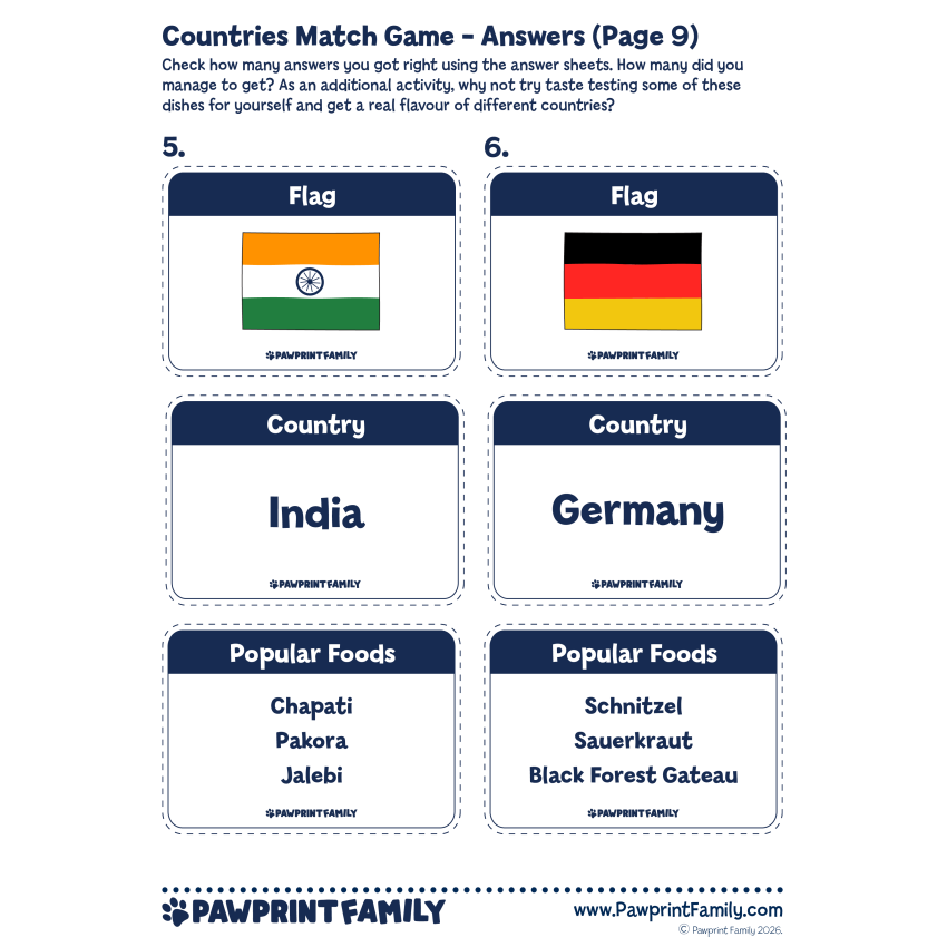 Countries Match Game 8