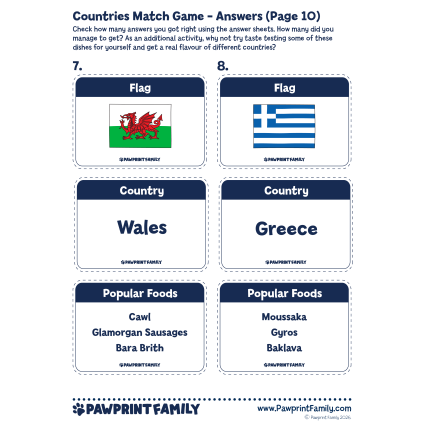Countries Match Game 9