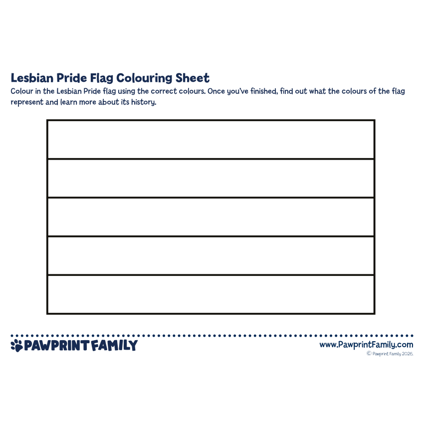Pride Flag Colouring Sheets 2