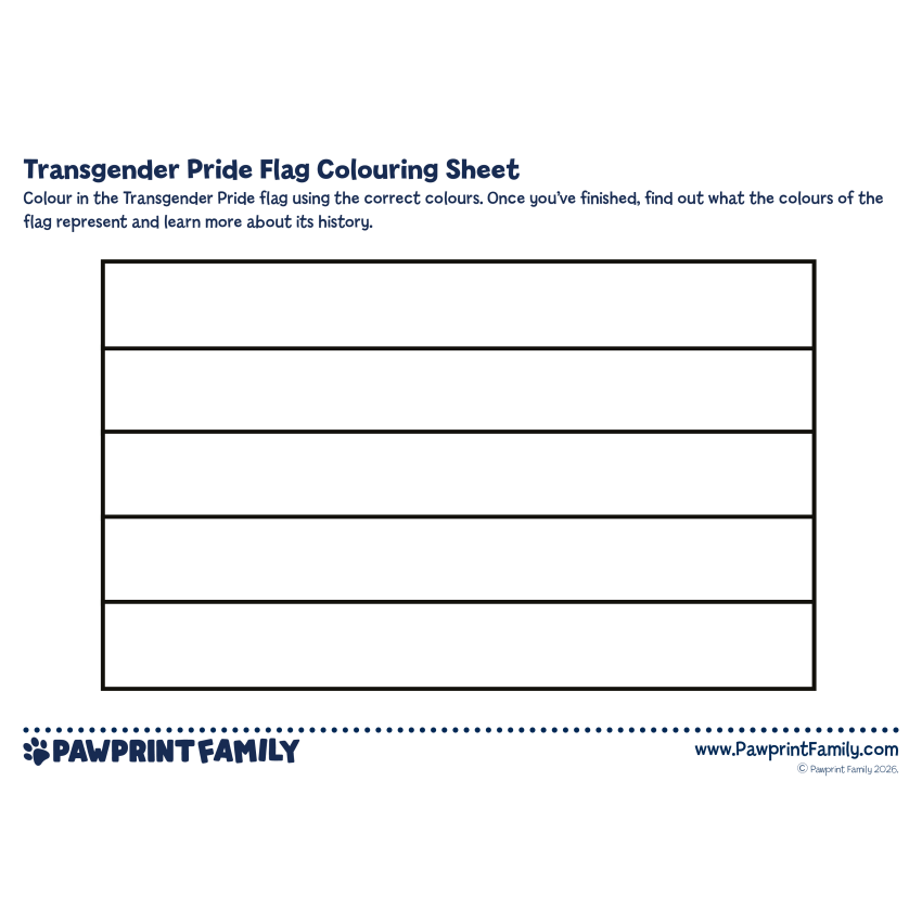Pride Flag Colouring Sheets 4