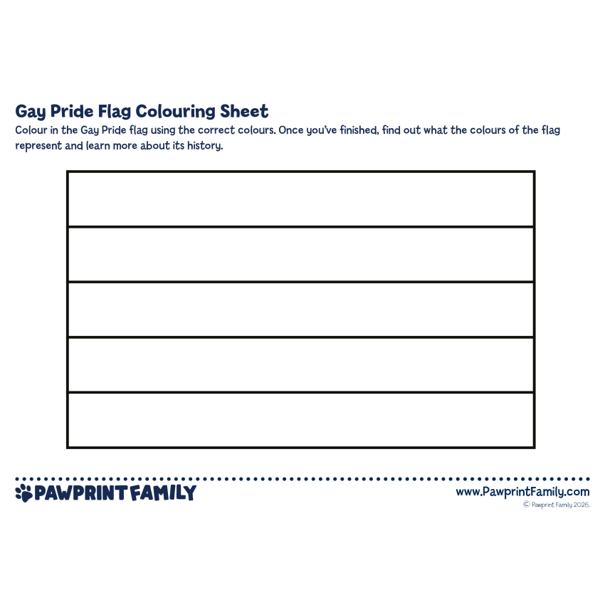 Pride Flag Colouring Sheets 7