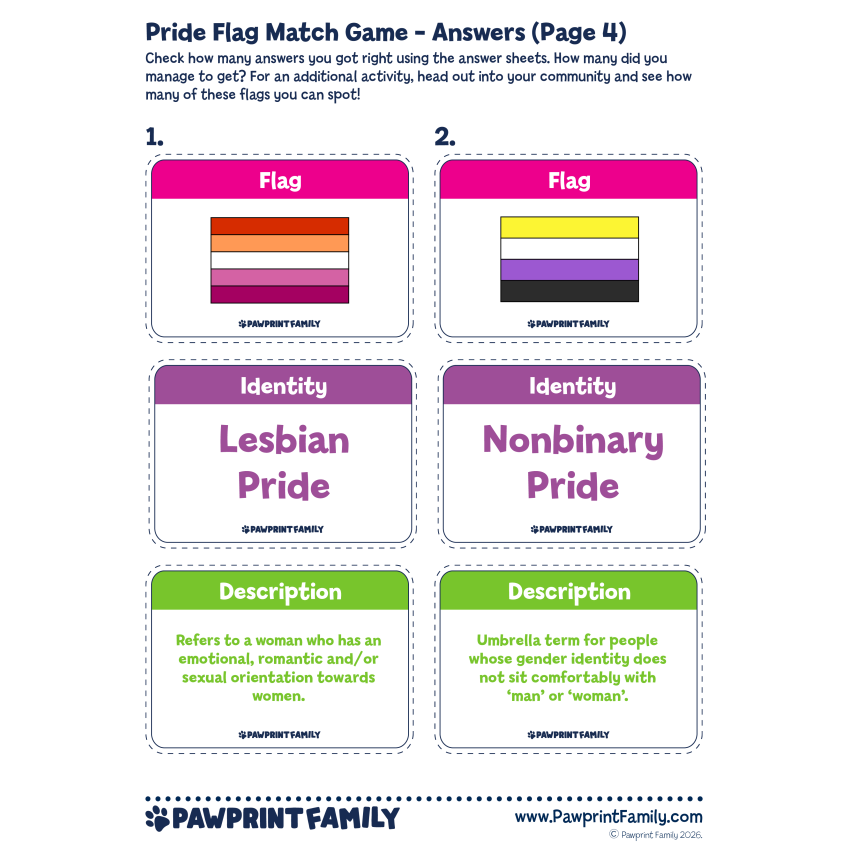 Pride Flag Match Game 4
