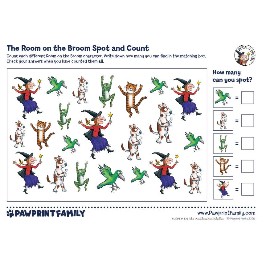 Room On The Broom Spot And Count 2