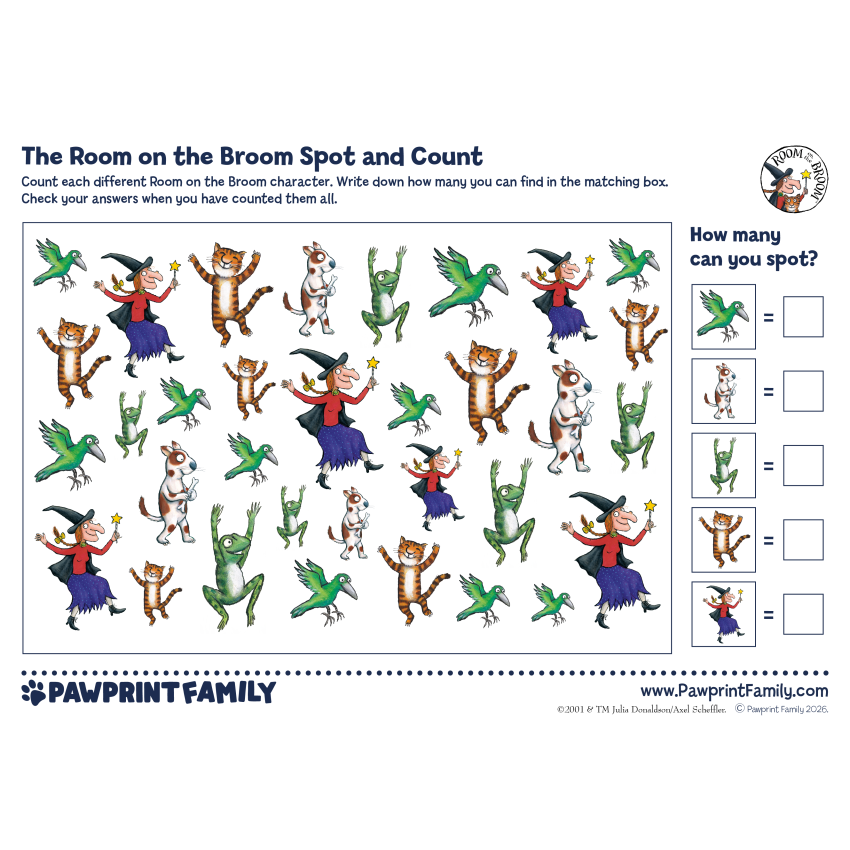 Room On The Broom Spot And Count 3