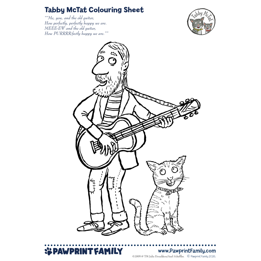 Tabby Mctat Colouring Sheets Full Pack 2