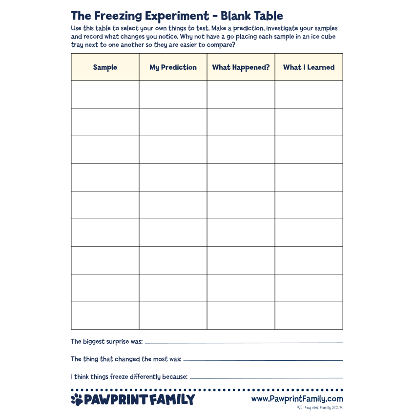 The Freezing Experiment 2