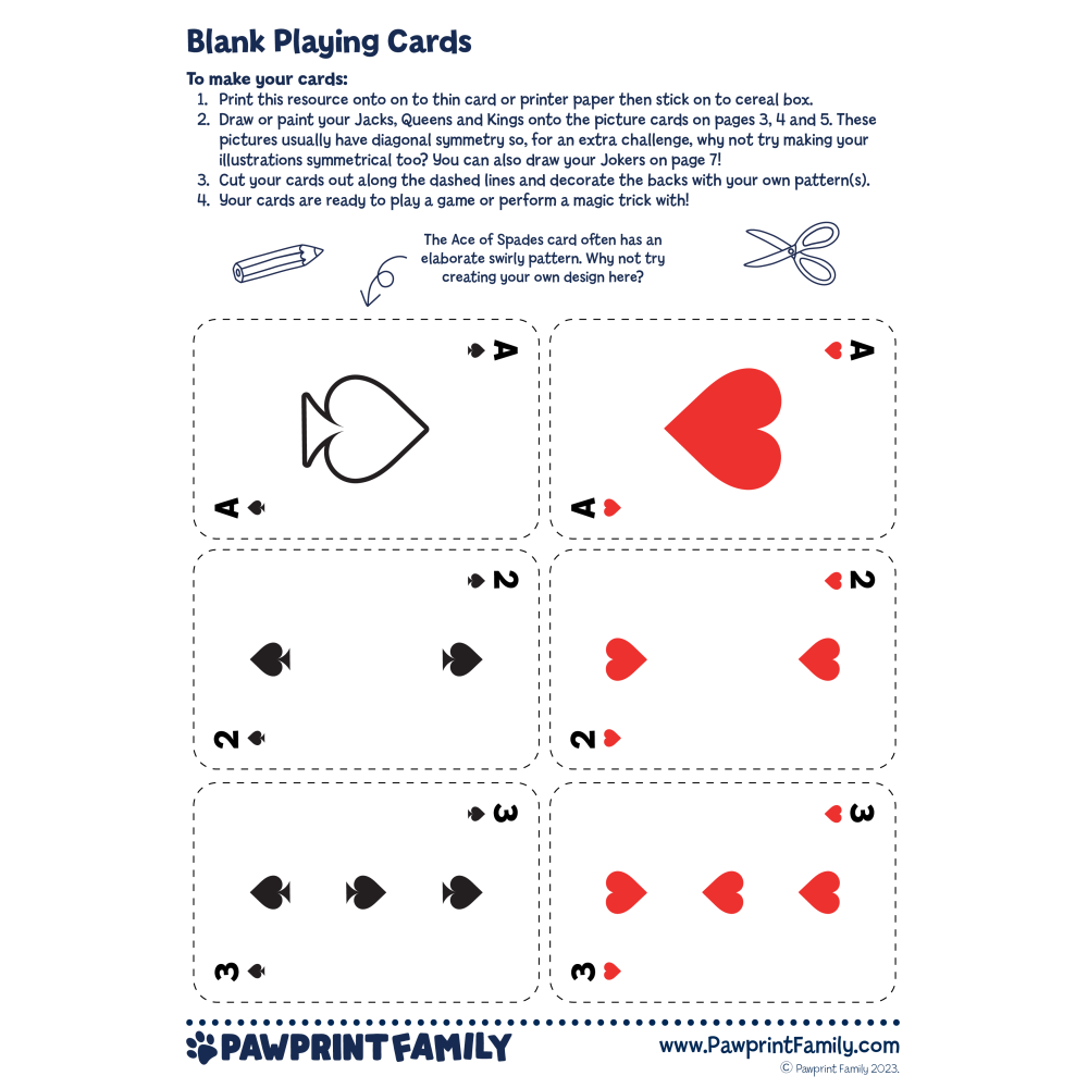 Blank Playing Cards Printable