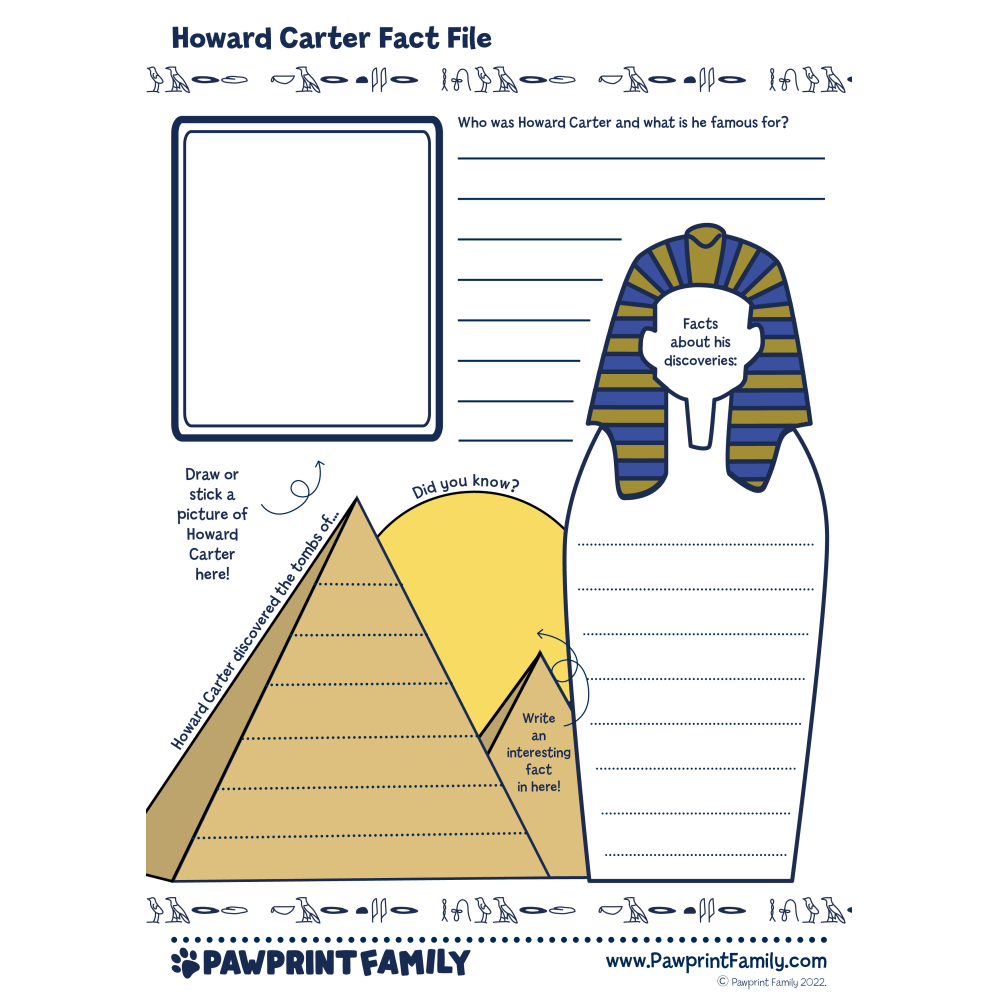 Howard Carter Fact File Template Pawprint Family
