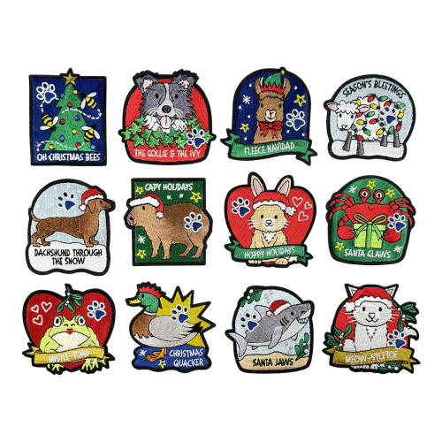 12 Day Advent Calendar - Festive Animals (Badges Only)
