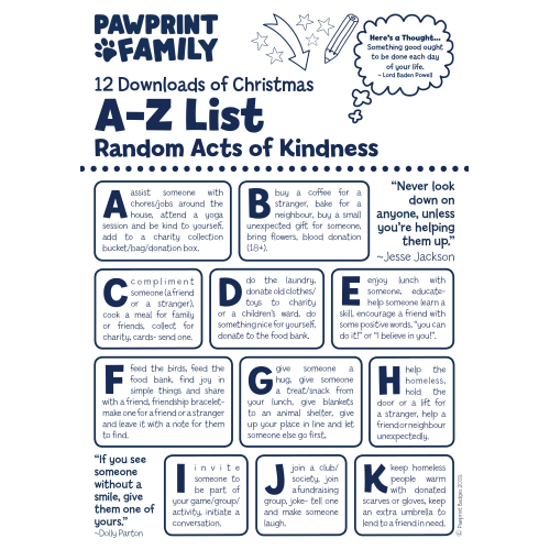 A-Z Random Acts of Kindness