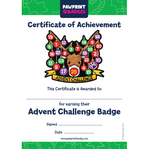 Advent Challenge Certificate