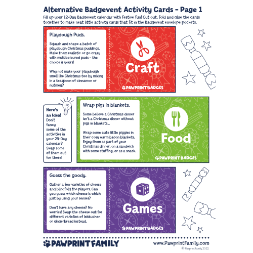 Alternative Badgevent Activity Cards - Food