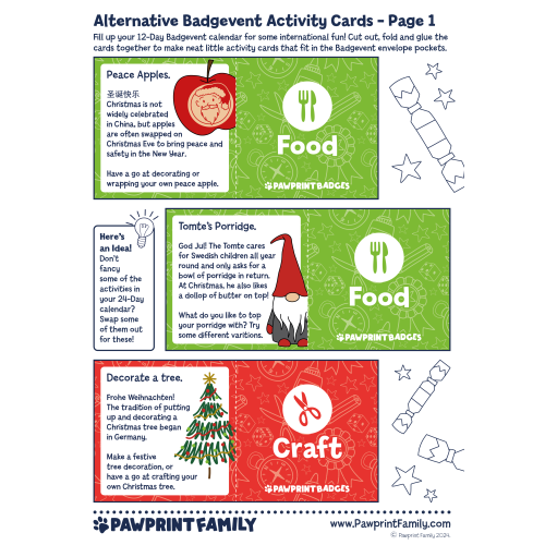 Alternative Badgevent Activity Cards - Stamps