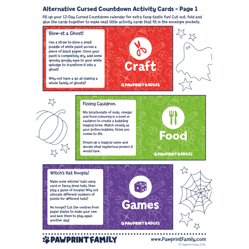 Alternative Cursed Countdown Activity Cards 2