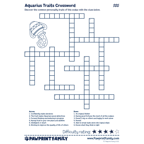 Aquarius Traits Crossword