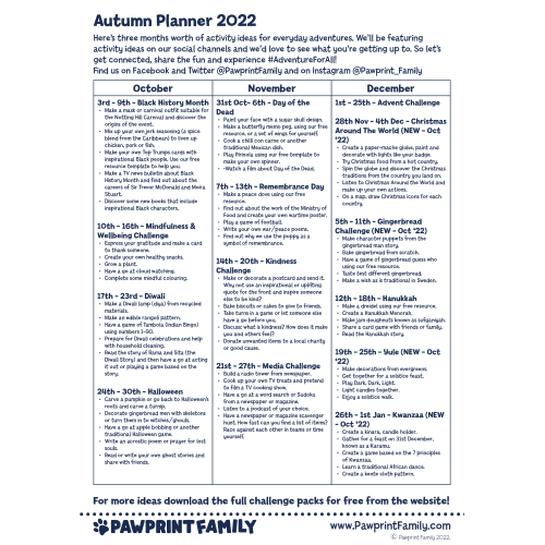 Autumn Planner 2022