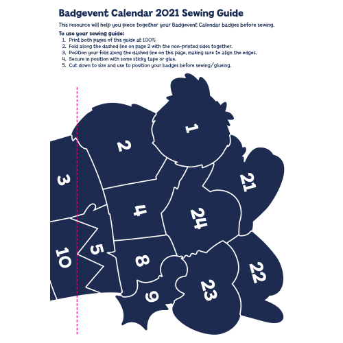Badgevent Calendar Sewing Guide