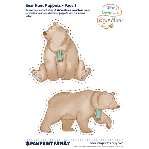 Bear Hunt Puppets