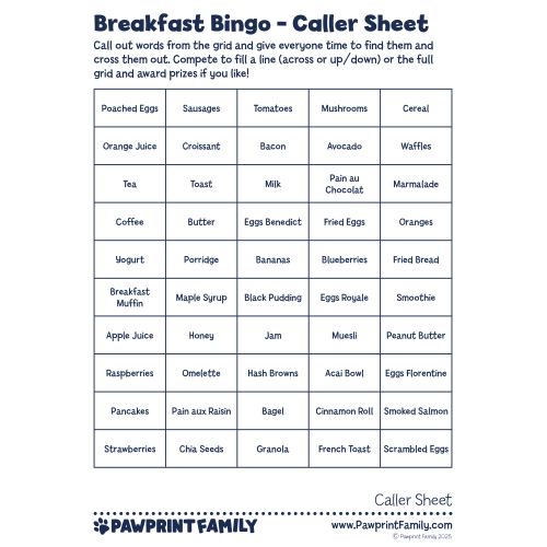 Breakfast Bingo