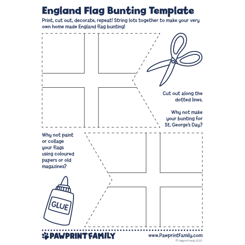 Bunting Template - England Flag