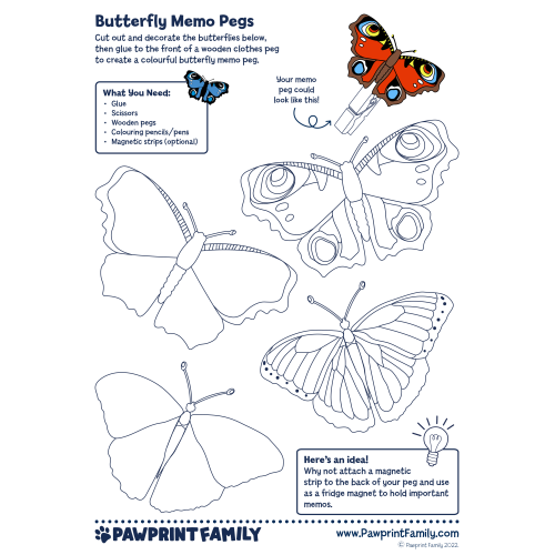 Butterfly Memo Pegs