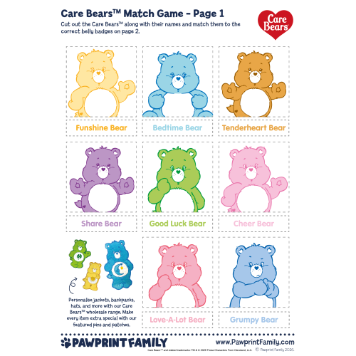 Care Bears Match Game 1