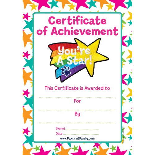 Certificate - You're A Star