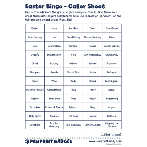 Easter Bingo