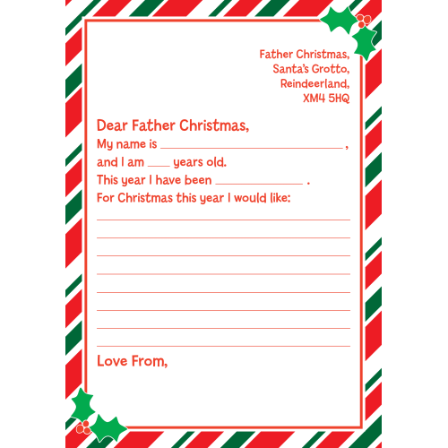 Father Christmas Letter Template