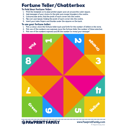 Fortune Teller Template