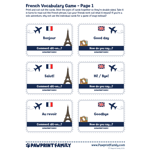 French Vocabulary Game