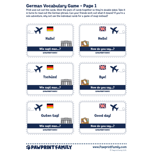 German Vocabulary Game