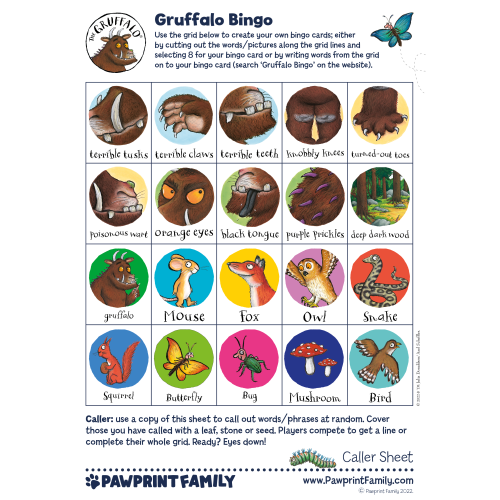 Gruffalo Bingo 1