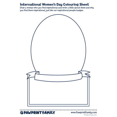 International Women's Day Colouring Sheet