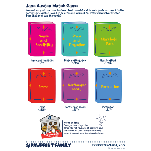 Jane Austen Match Game