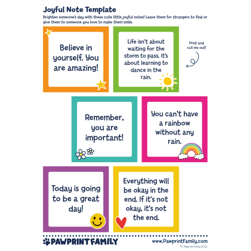 Joyful Note Template