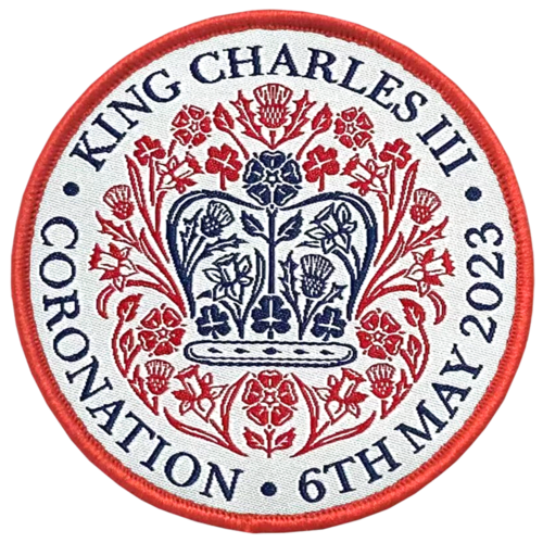King's Coronation Souvenir Badge - Woven