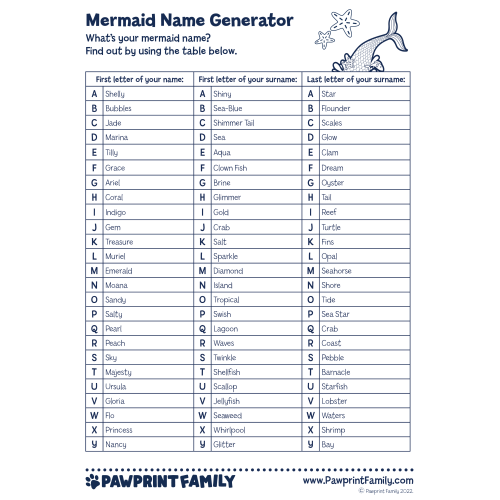 Mermaid Name Generator