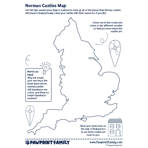 Norman Castles Map