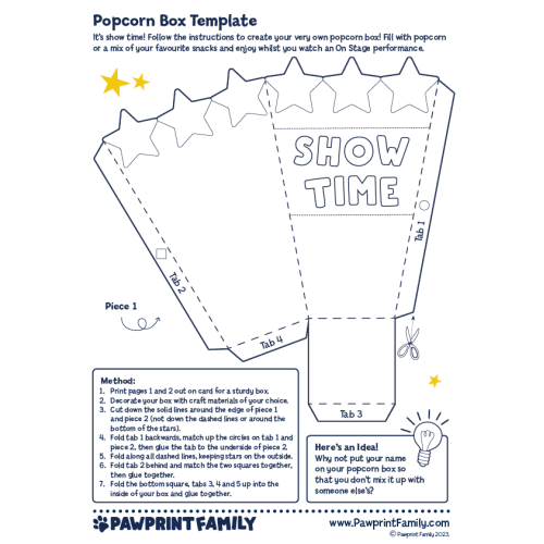 Popcorn Box Template