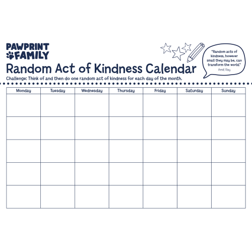 Random Acts of Kindness Calendar